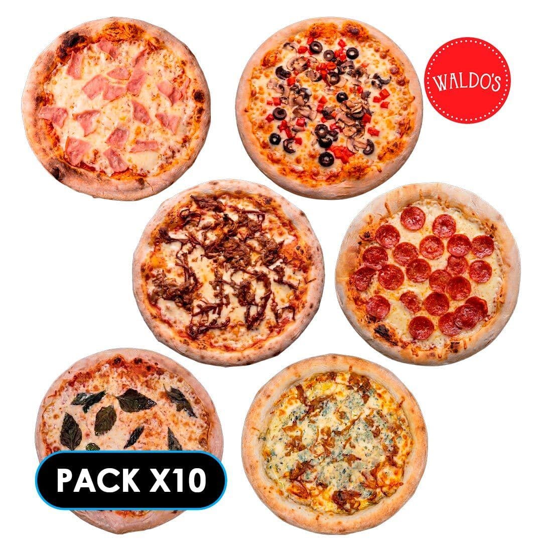 PACK PIZZAS WALDO'S CONGELADAS VARIEDAD 10x_1