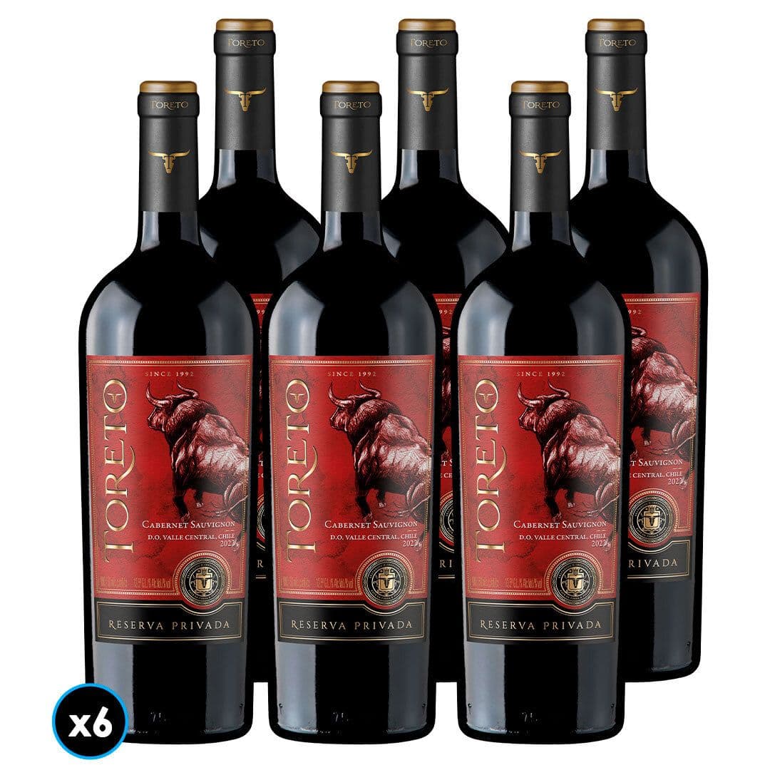 CAJA VINO TORETO RESERVA PRIVADA (Cabernet Sauvignon): 6x Vino Toreto Reserva Privada Cabernet Sauvignon 750cc_1
