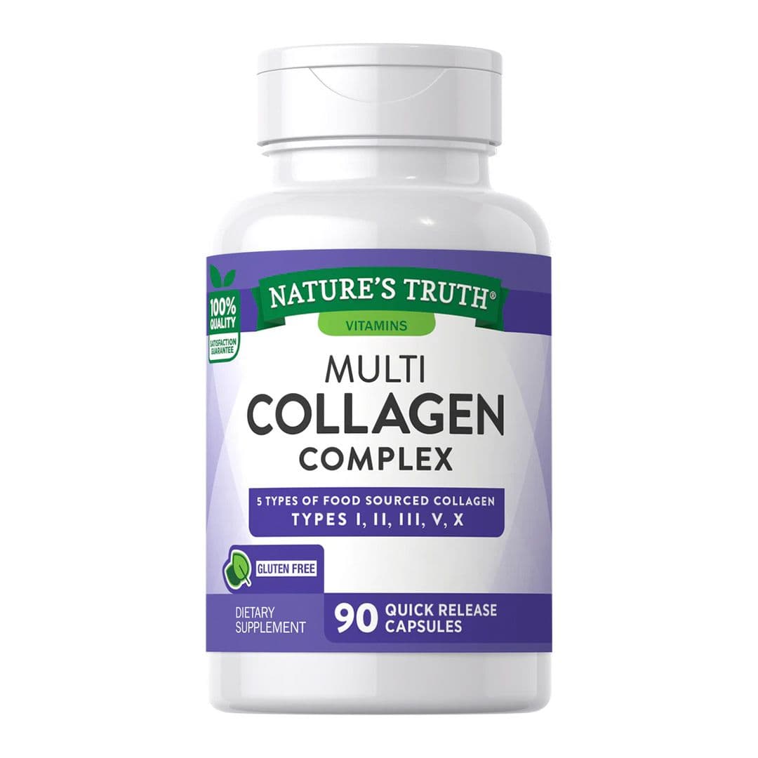 Suplemento Natures Truth Colágeno Múltiple Tipo I, II, III, V, X (90 Unidades)_1