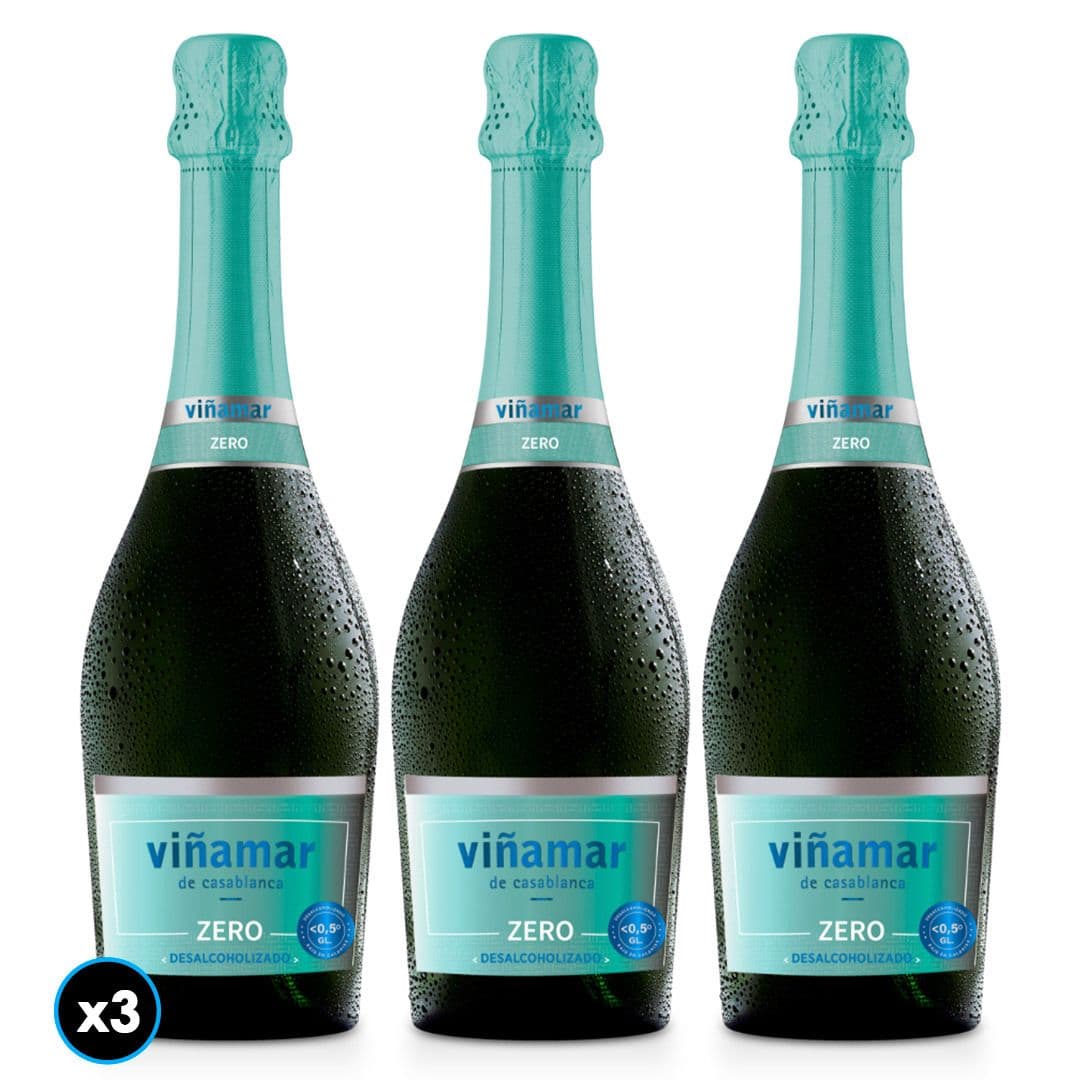 3x Espumante Desalcoholizado Viñamar Zero 750cc_1