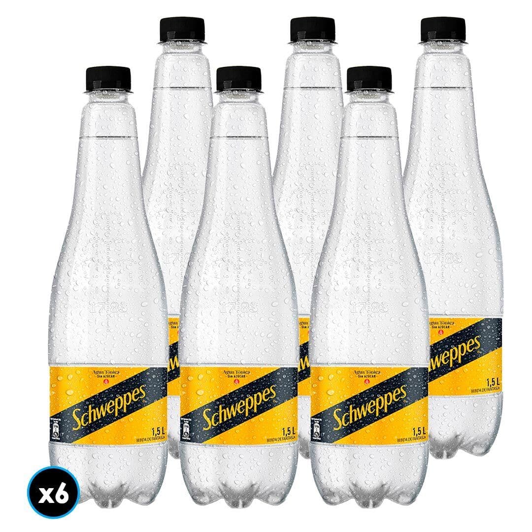 6x Agua Tónica Schweppes Sin Azúcar 1.5L_1