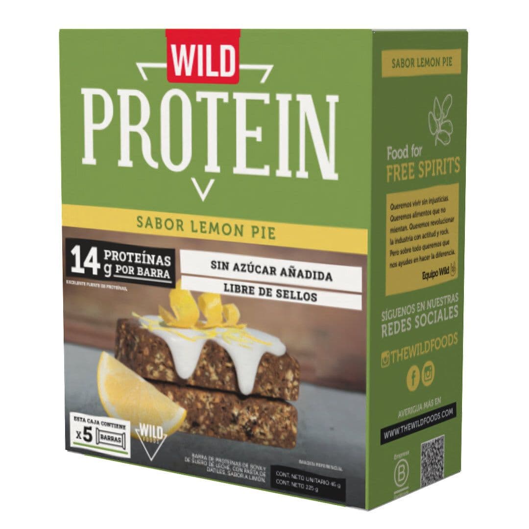 Barritas Protein Wild Foods Lemon Pie 5 Unidades_1