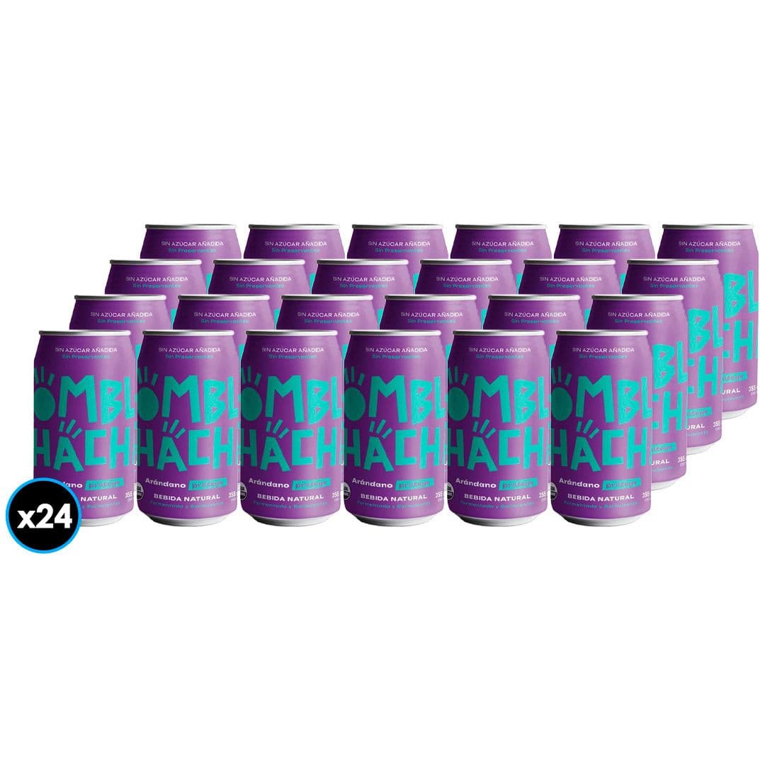 24x Kombuchacha Arándano Sin Azúcar Lata 355cc_1