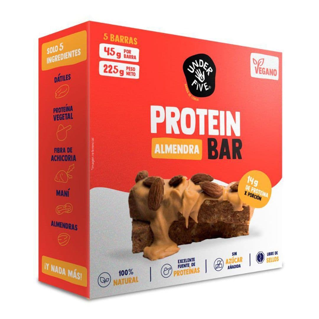 Barra Proteina Underfive Almendra (5 unidades de 45 gramos)_1
