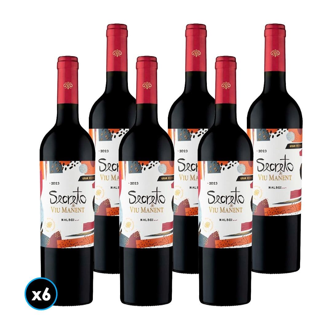 CAJA VIU MANENT GR SECRETO (Malbec): 6x Vino Viu Manent Gran Reserva Secreto Malbec 750cc_1