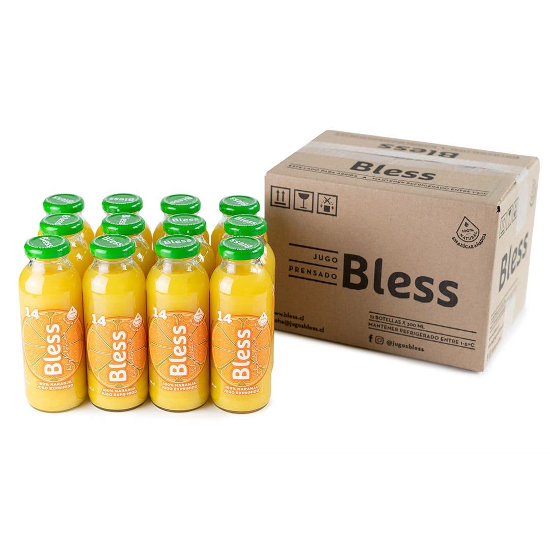 12x Jugo Bless 100% Naranja 300cc_1