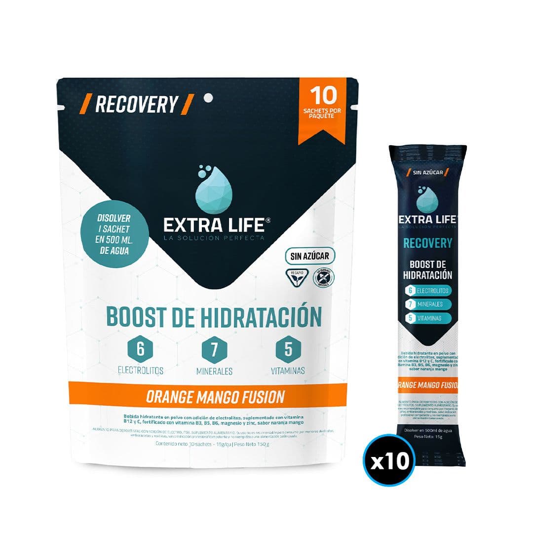 Boost de Hidratación Extra Life Orange Mango Fusion (10 Unidades)_1