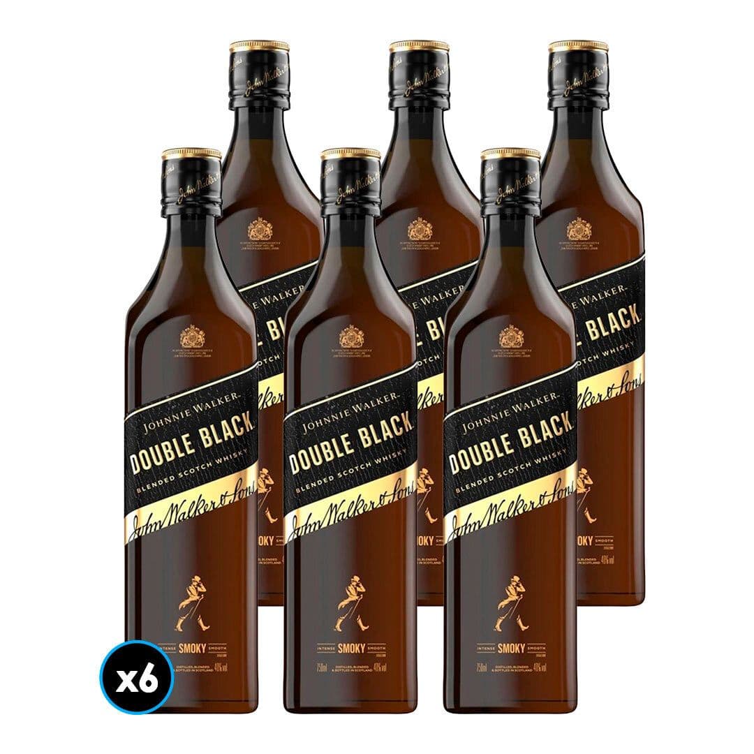CAJA JW DOUBLE BLACK: 6x Whisky Johnnie Walker Double Black 750cc 40º alc._1