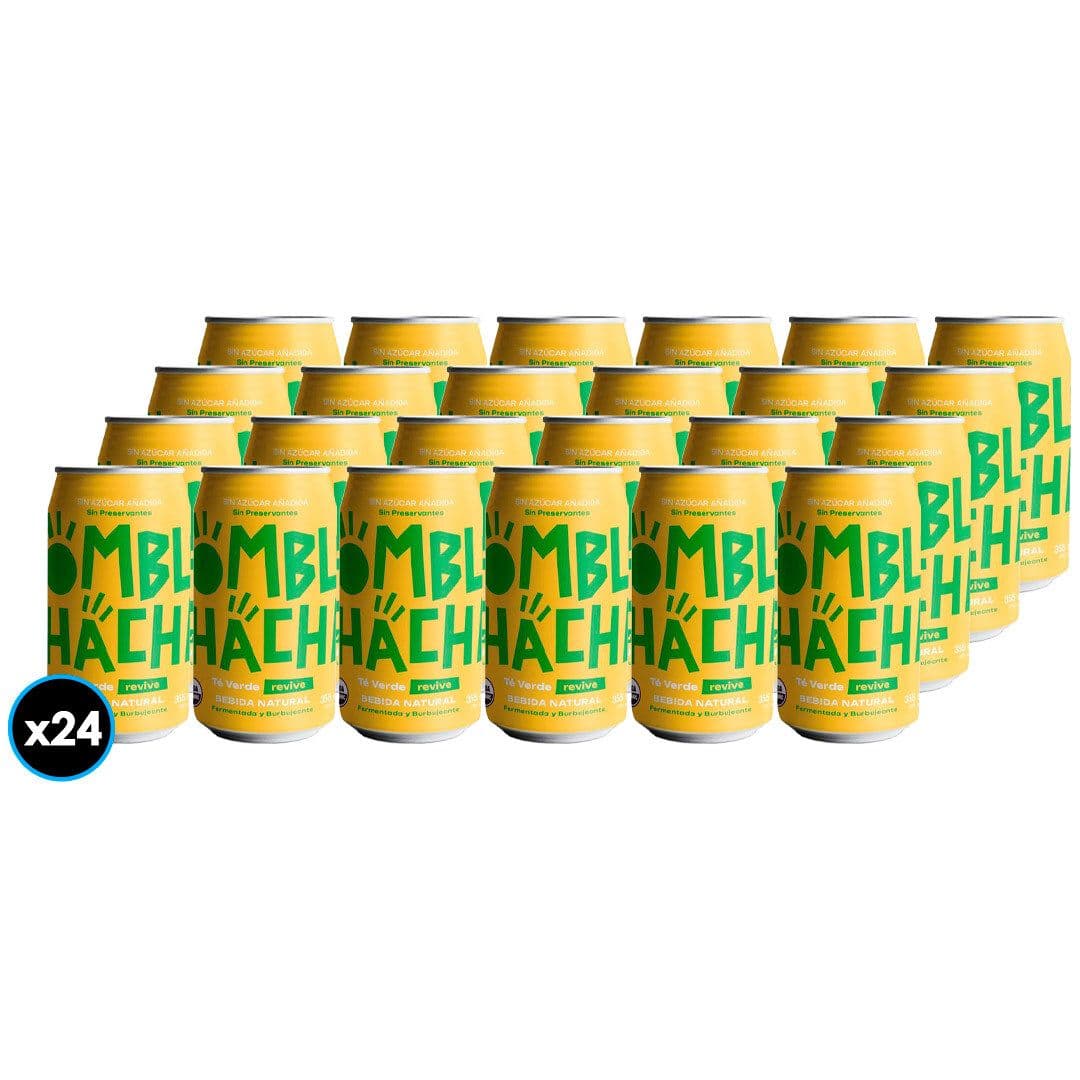 24x Kombuchacha Té Verde Sin Azúcar Lata 355cc_1