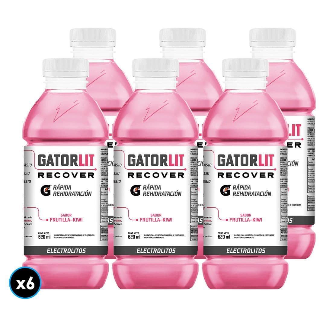 6x Bebida Isotónica Gatorlit Fresa Wiki 620cc_1