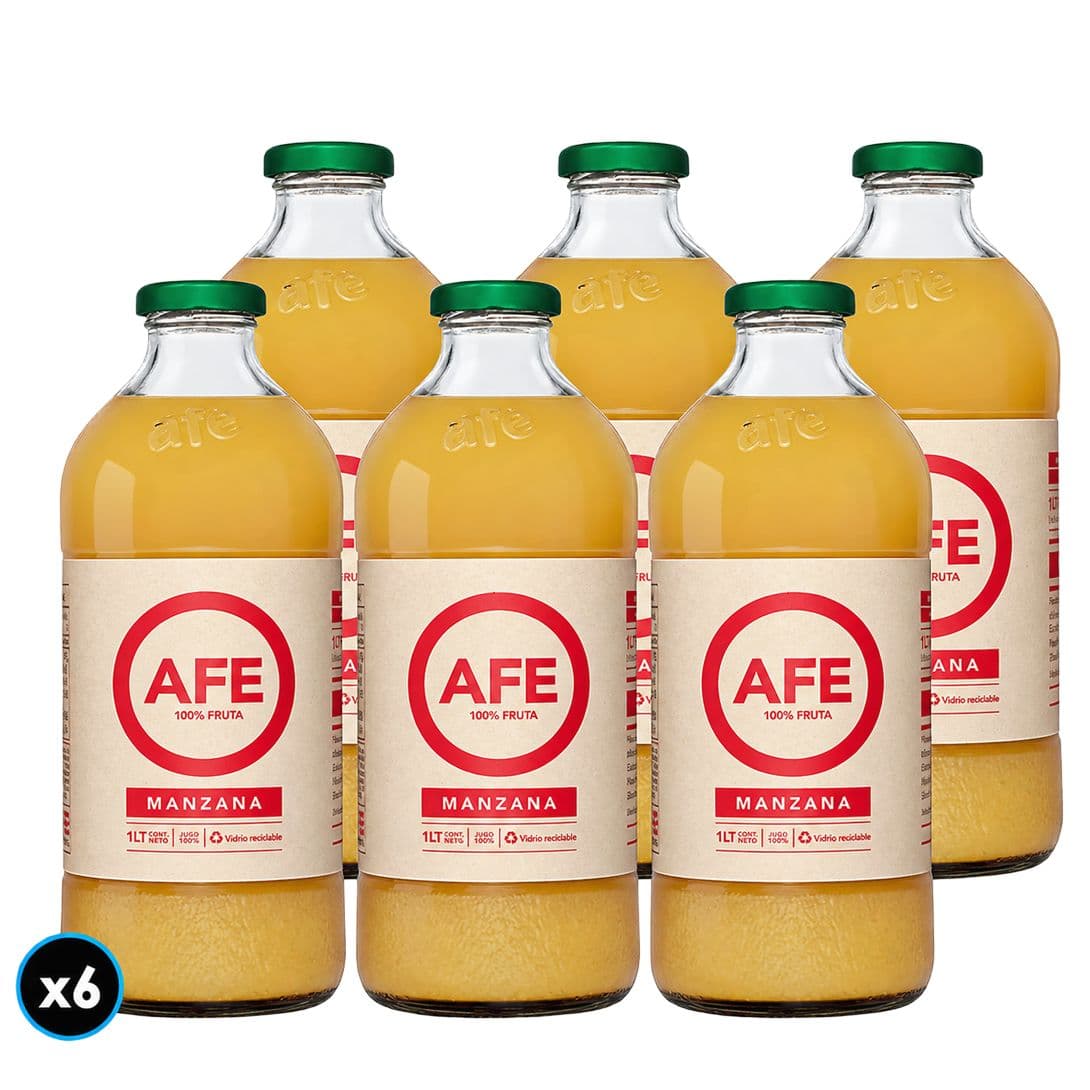 6x Jugo Afe Manzana Roja 1 L_1