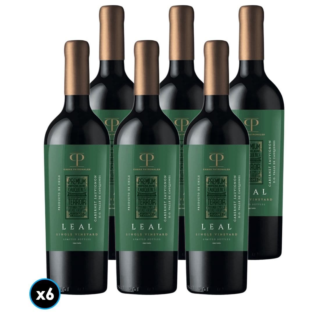 6x Vino Casas Patronales Leal Cabernet Sauvignon 750cc_1