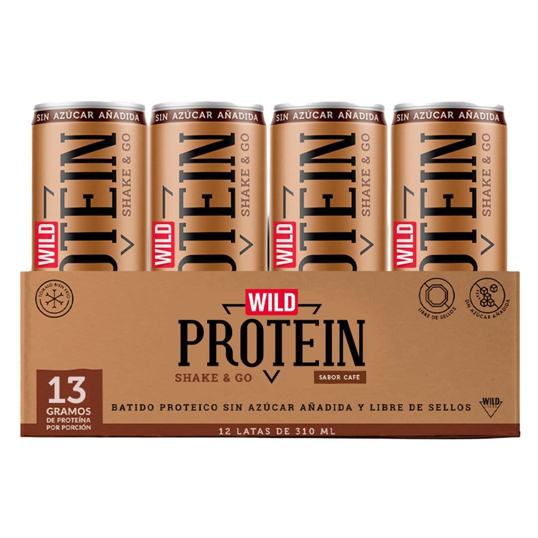 Wild Protein Shake & Go Café 310ml 12 Latas_1