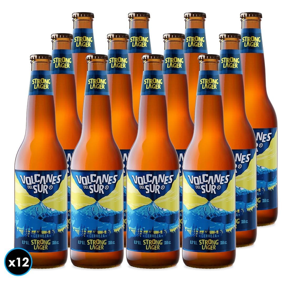 12x Cerveza Volcanes del Sur Strong Lager en Botella 350cc_1