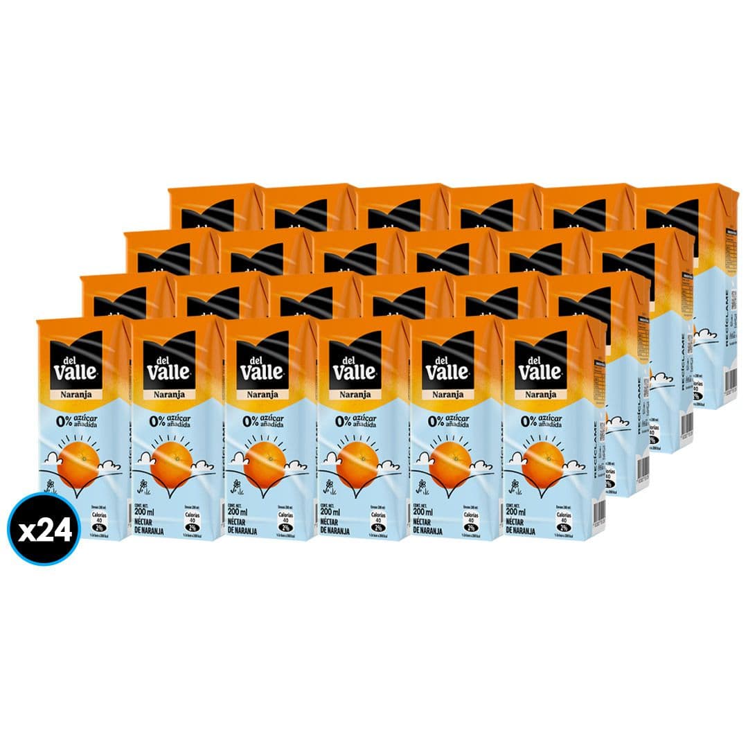 24x Néctar Del Valle Naranja Light Tetra 200cc_1