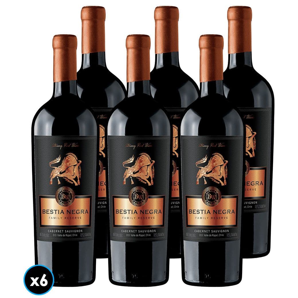CAJA BESTIA NEGRA (Cabernet Sauvignon): 6x Vinos Bestia Negra Cabernet Sauvignon 750cc_1