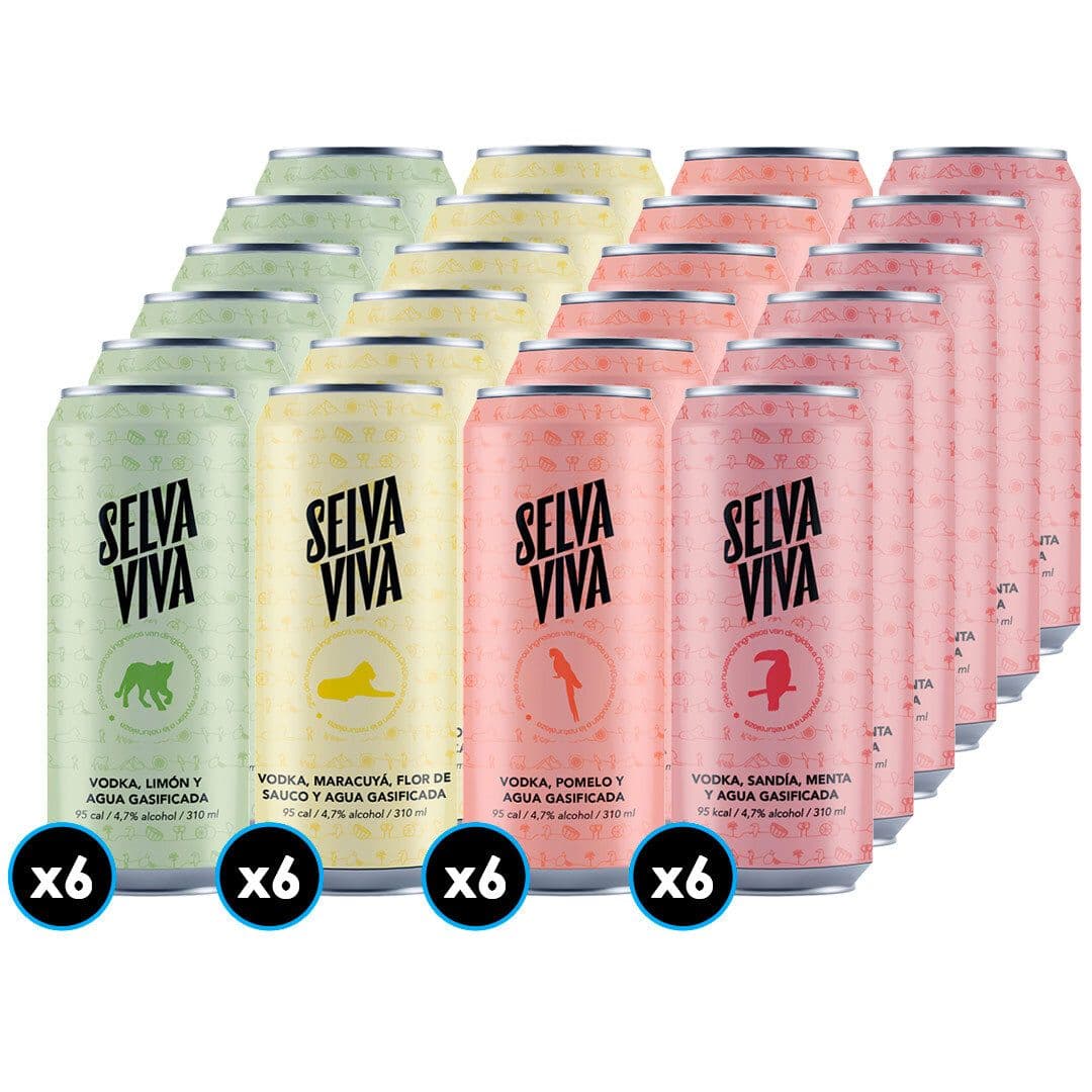 PACK SELVA VIVA N°2: 24x Variedades Bebidas Premium Selva Viva 310cc_1