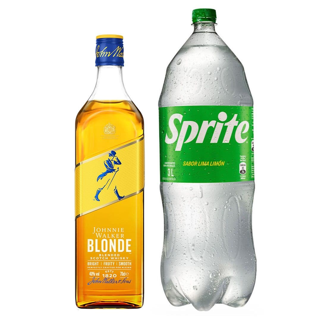 Pack JW Blonde-Sprite: Whisky Johnnie Walker Blonde 750cc 40º alc. + Bebida Sprite 3lts._1