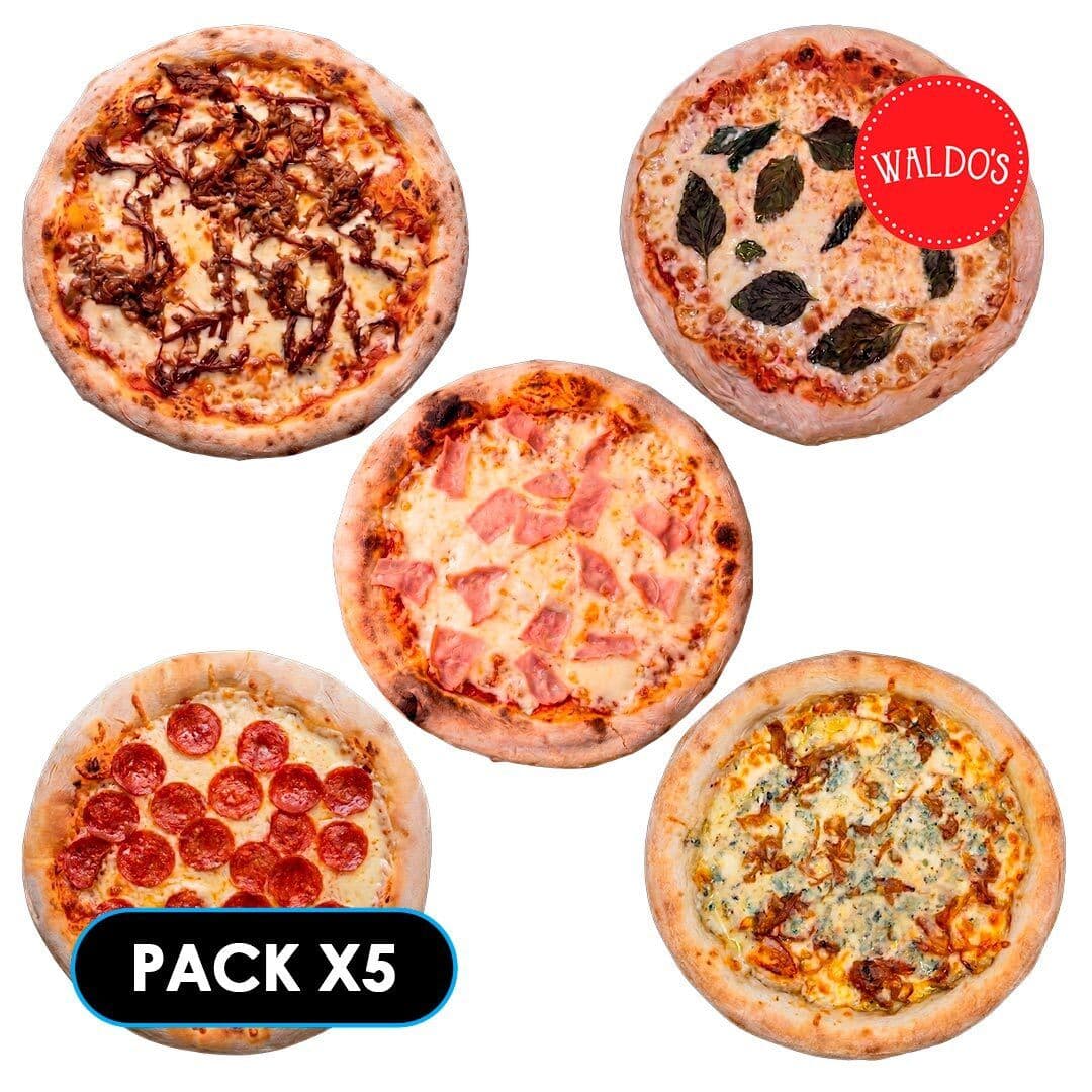 PACK PIZZAS WALDO'S CONGELADAS SURTIDO 5x_1