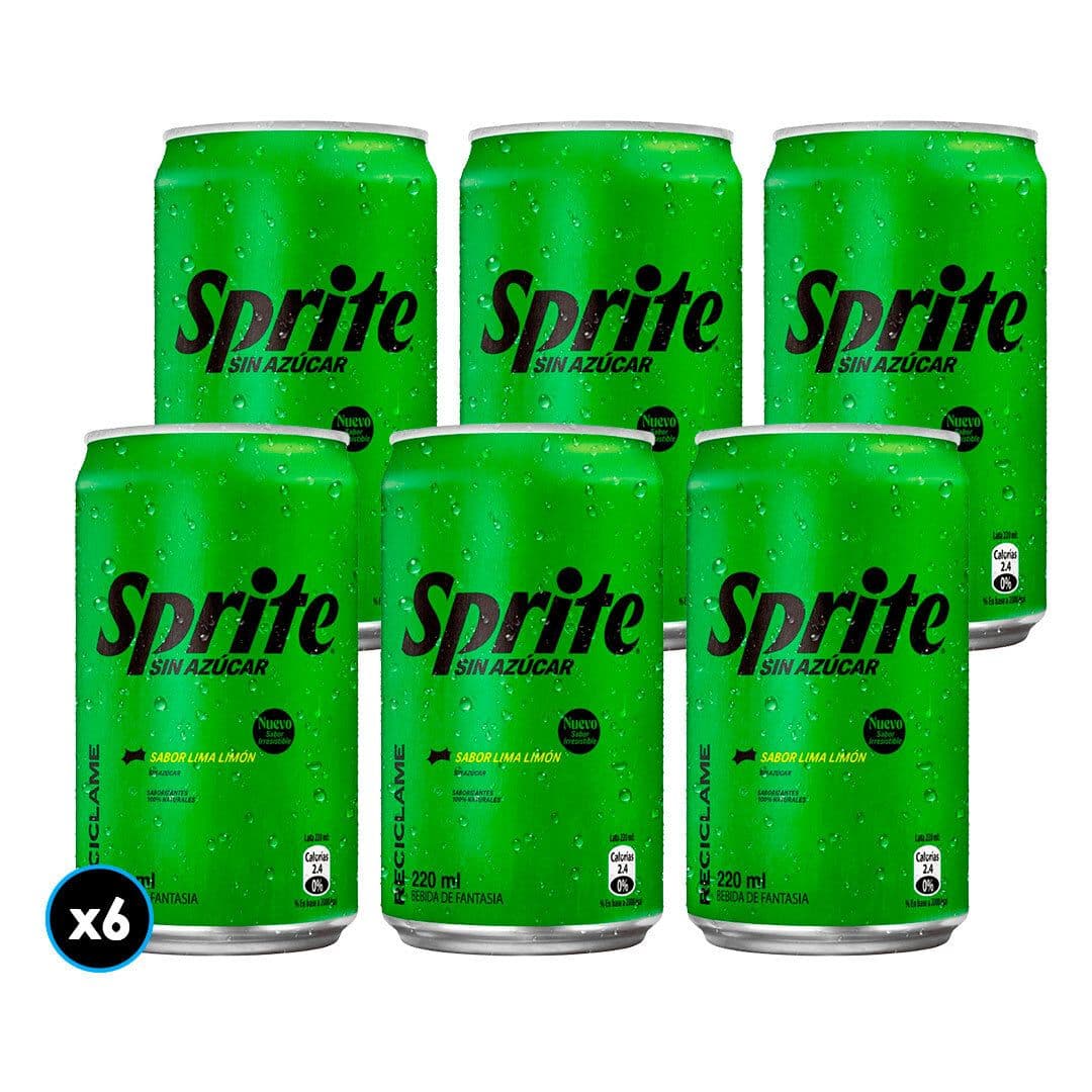 6x Bebida Sprite Sin Azúcar Lata 220cc_1