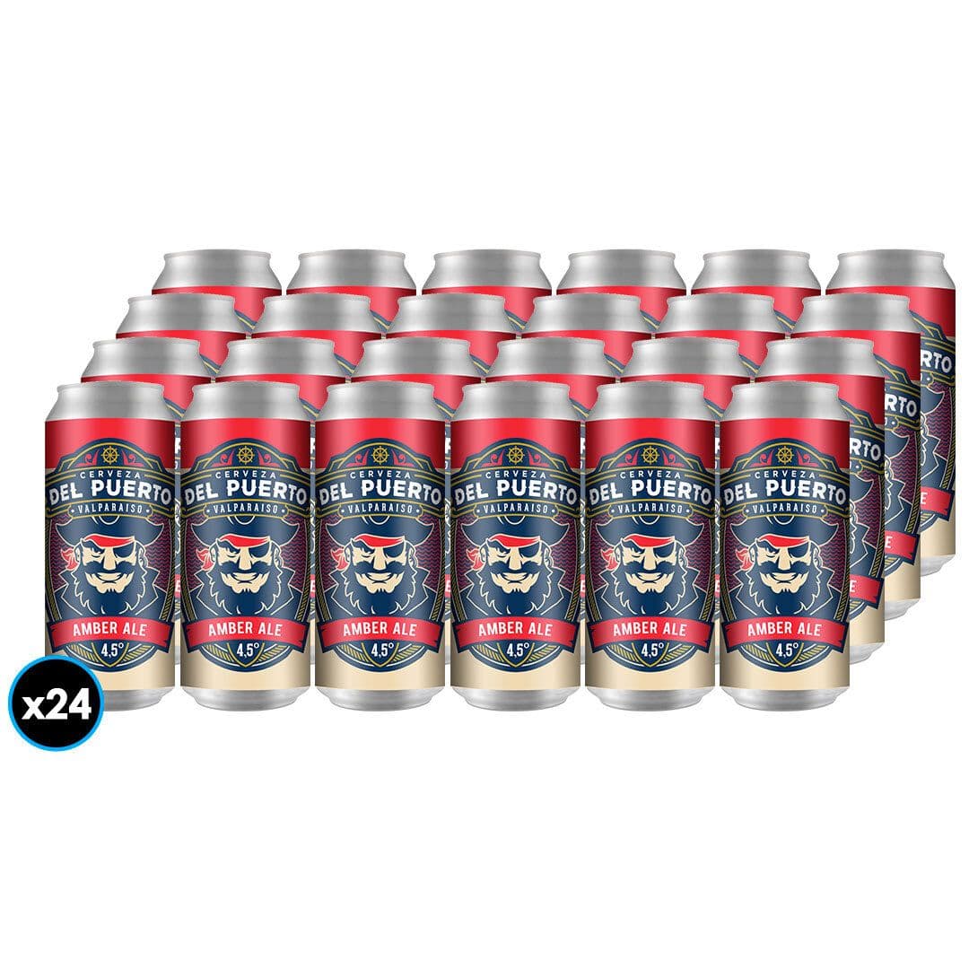 24x Cerveza Del Puerto Amber Lata 473 CC 4.5° GL_1