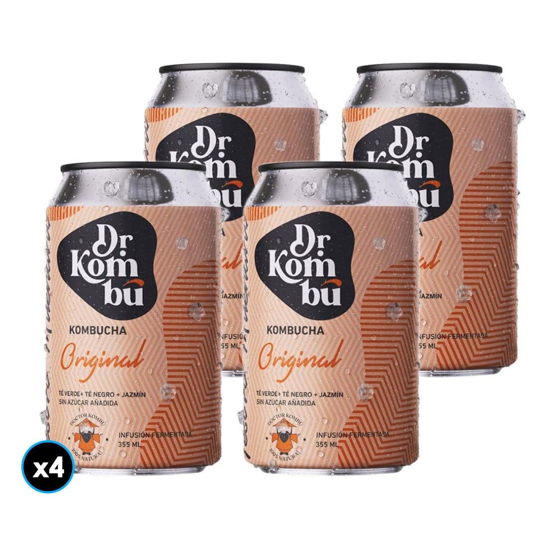 4x Kombucha Dr. Kombu Original Lata 350cc_1