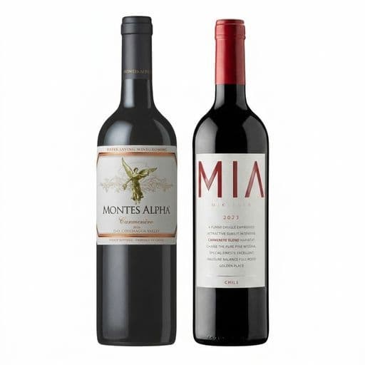 DUO VIK - MONTES ALPHA: 1x Vino VIK MIA Carmenere Blend (2023) 750cc + 1x Vino Montes Alpha Carmenere 750cc_1