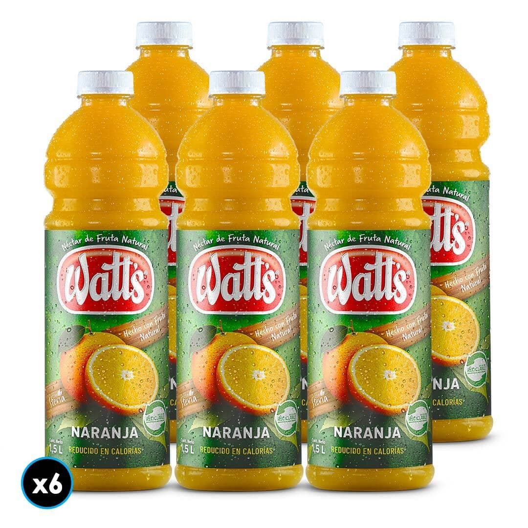 CAJA JUGO WATTS NARANJA: 6x Jugos Watts Naranja 1,5 Litros _1