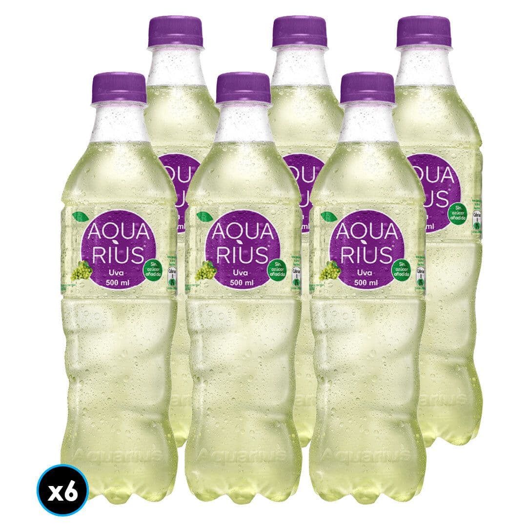 6x Agua Aquarius Uva 500cc_1
