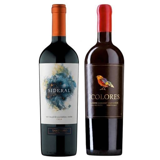 DUO 7 COLORES - SIDERAL: 1x Vino 7 Colores Icono Alzado Cabernet Sauvignon 750cc + 1x Vino Sideral Blend 750cc_1