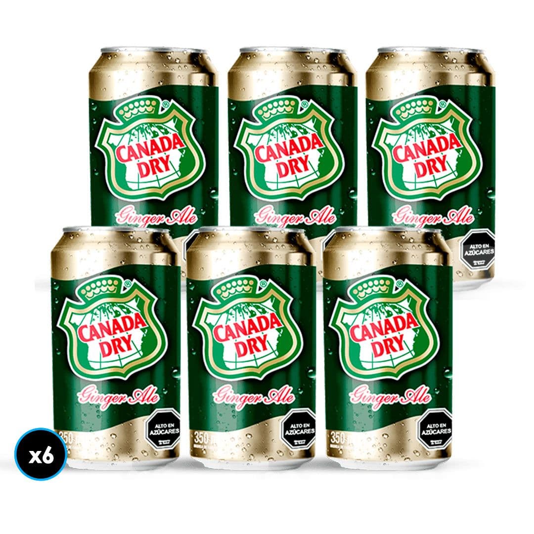 6x Agua Tónica Canada Dry Lata 350cc_1