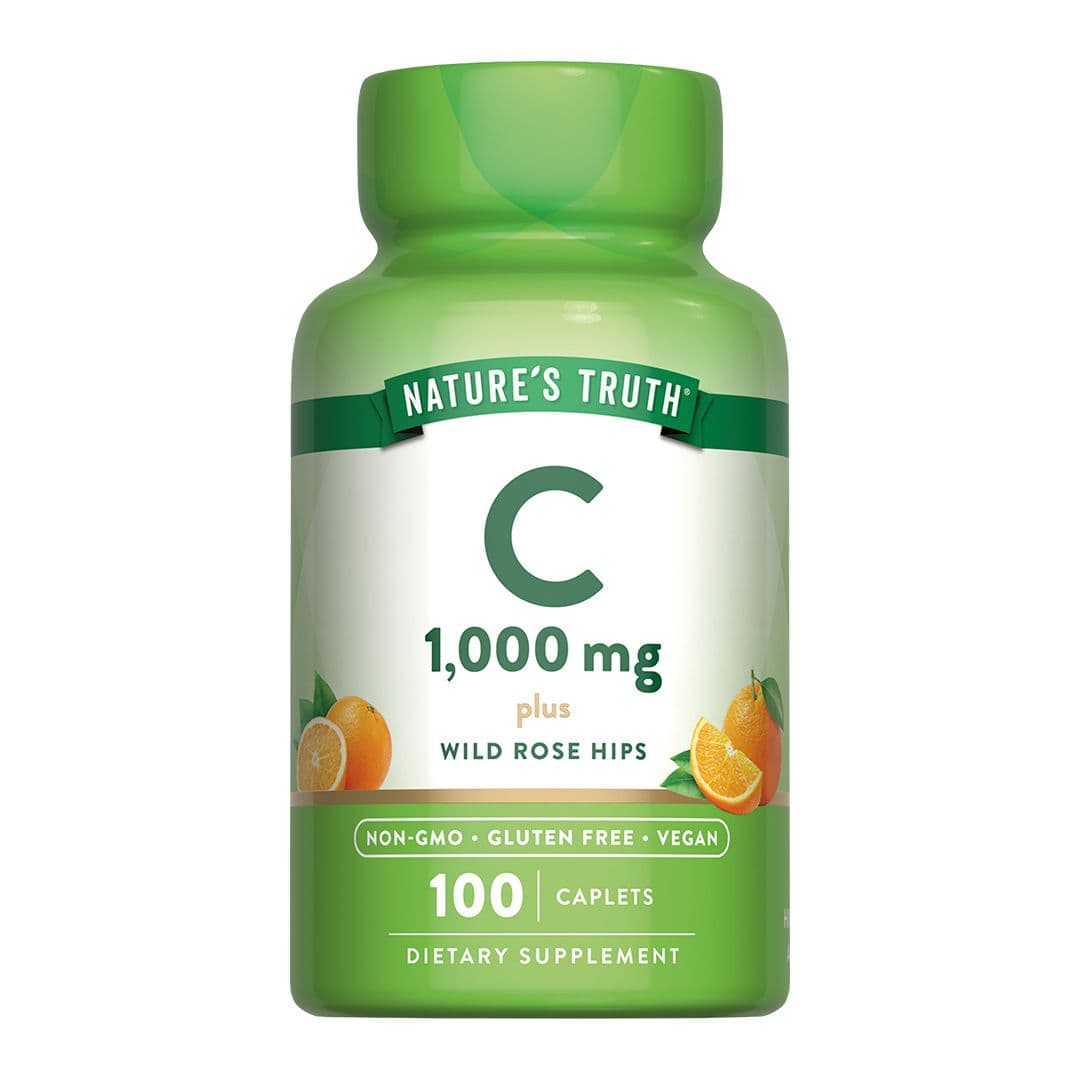 Suplemento Natures Truth Vitamina C 1000 mg + Wild Rose Hips (100 Unidades)_1