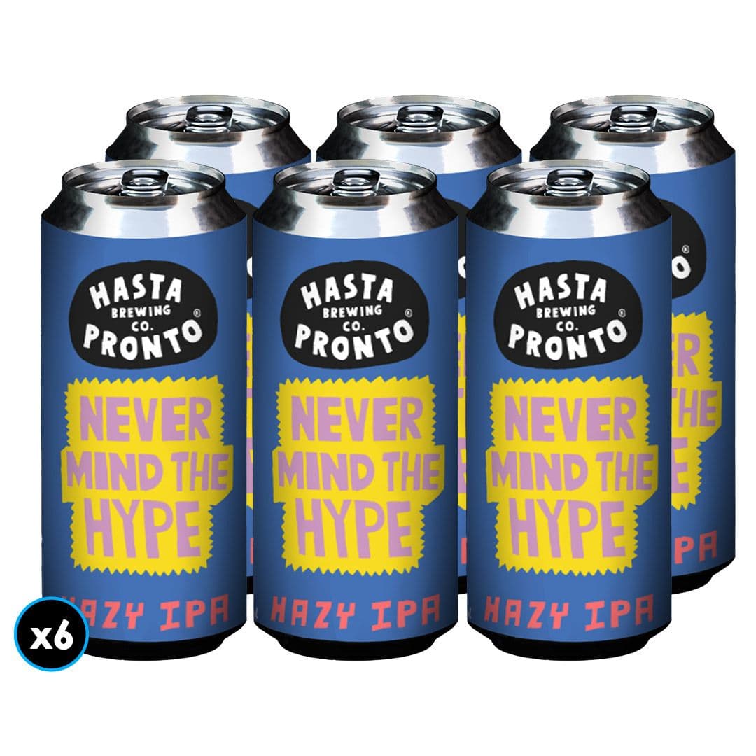 6x Cerveza Hasta Pronto NEVER MIND THE HYPE - New England IPA 473cc 7º alc._1