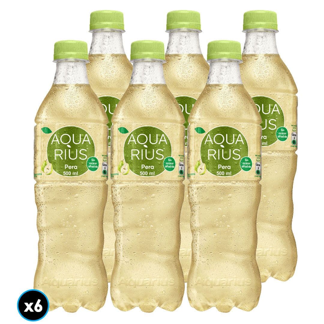 6x Agua Aquarius Pera Low Calories 500cc_1