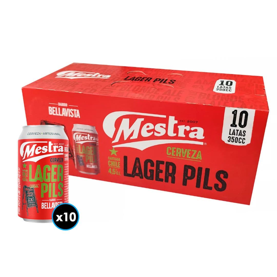 KIT CERVEZA MESTRA: 10x Cerveza Mestra Lager Pils Lata 350cc_1