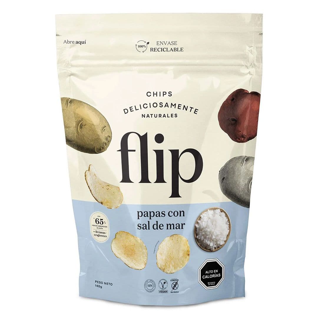 Chips Flip Papas Sal de Mar 140 grs_1