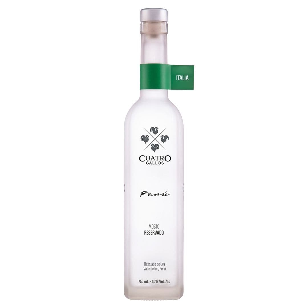 Destilado de Uva Cuatro Gallos Mosto Verde Italia 40°alc. 750cc_1