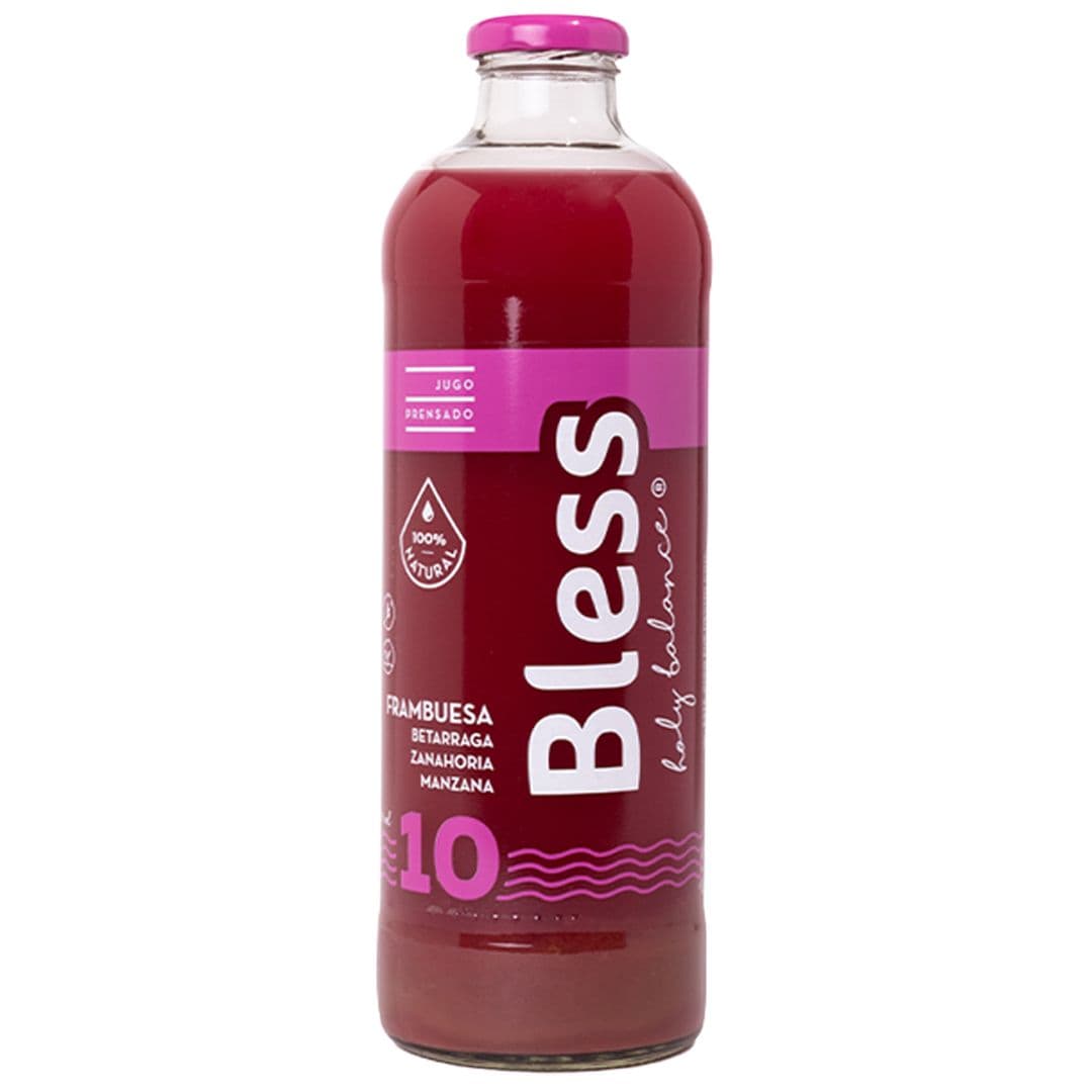 Jugo Bless 10 Frambuesa, Betarragá, Zanahoria y Manzana 1 L_1