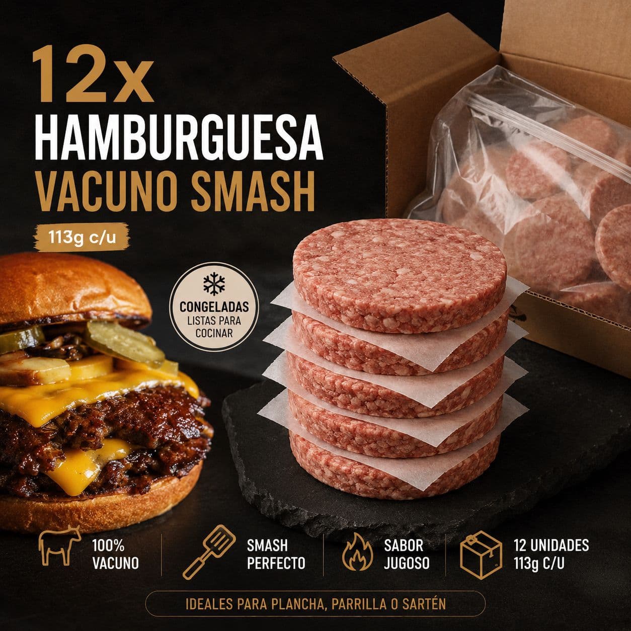 12x Hamburguesa Vacuno Smash 113g_1