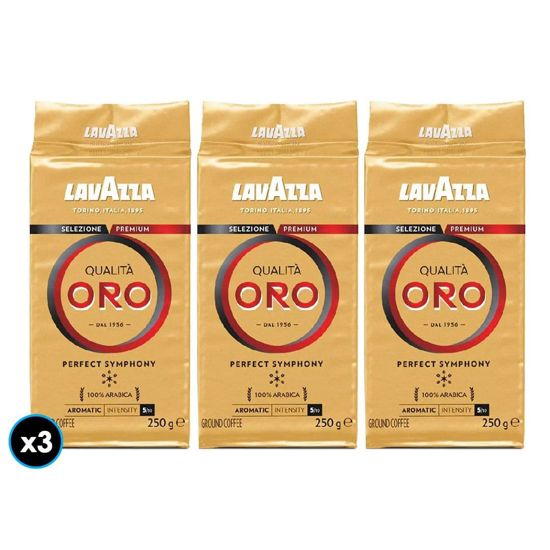 3x Café Lavazza Brick Molido Qualita Oro 250 grs._1
