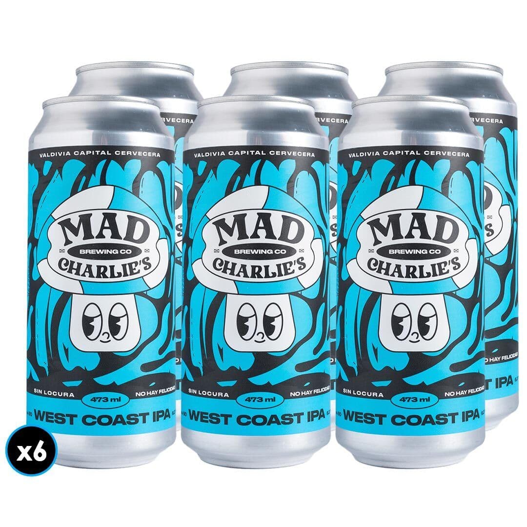 6x Cerveza Mad Charlie's West Coast IPA Lata 473cc_1