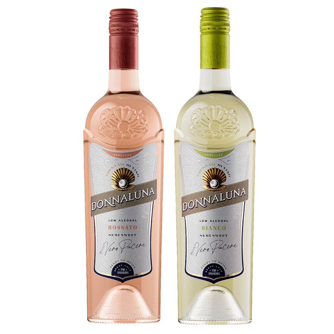 PACK CÓCTEL DONNA LUNA: 1x Cóctel de Vino Donnaluna Rossato Botella 750cc + 1x Cóctel de Vino Donnaluna Bianco Botella 750cc_1