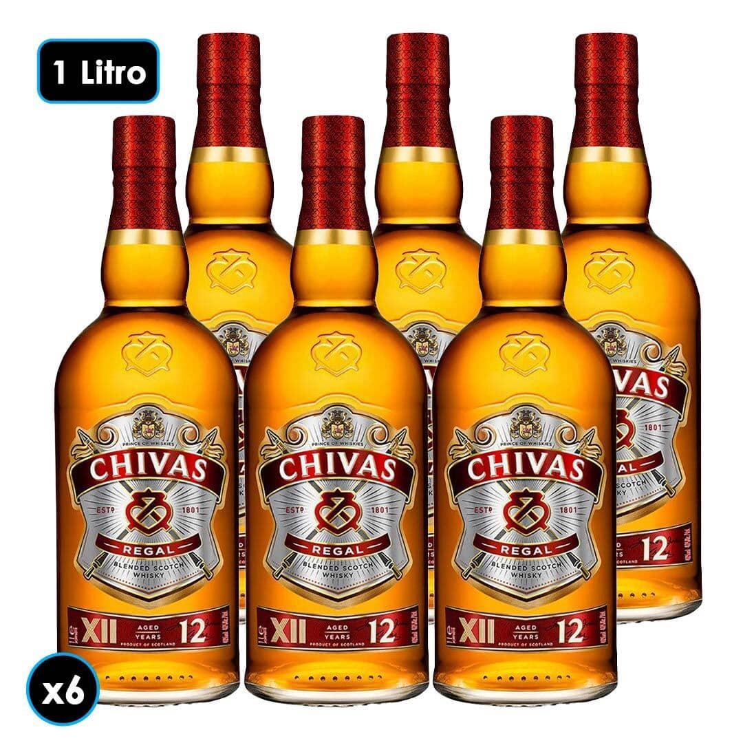 6x Whisky Chivas Regal 1 Litro 12 Años 40º alc._1