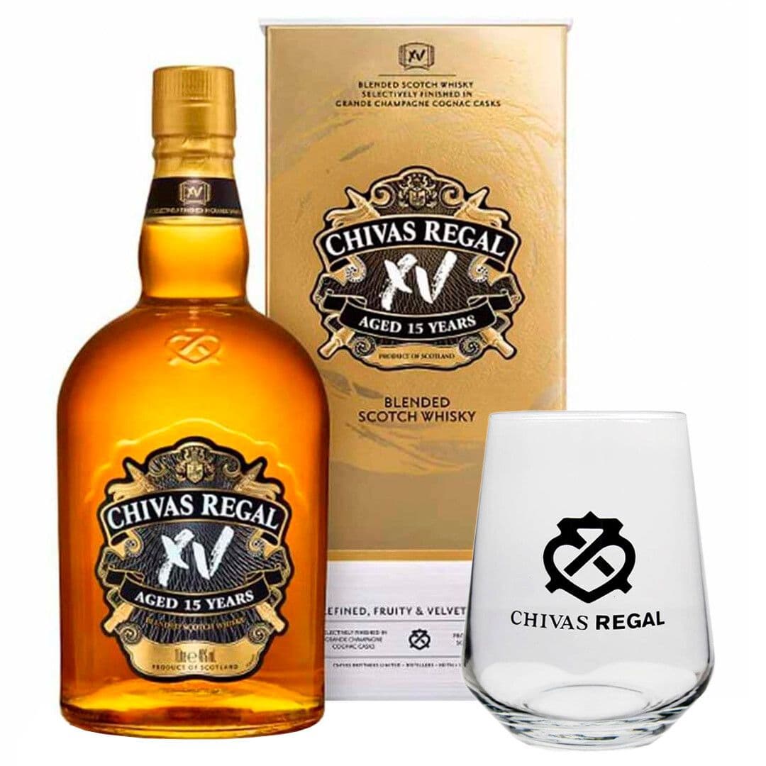 Whisky Chivas Regal XV 15 años 750cc 40º alc. + Vaso Chivas Regal_1