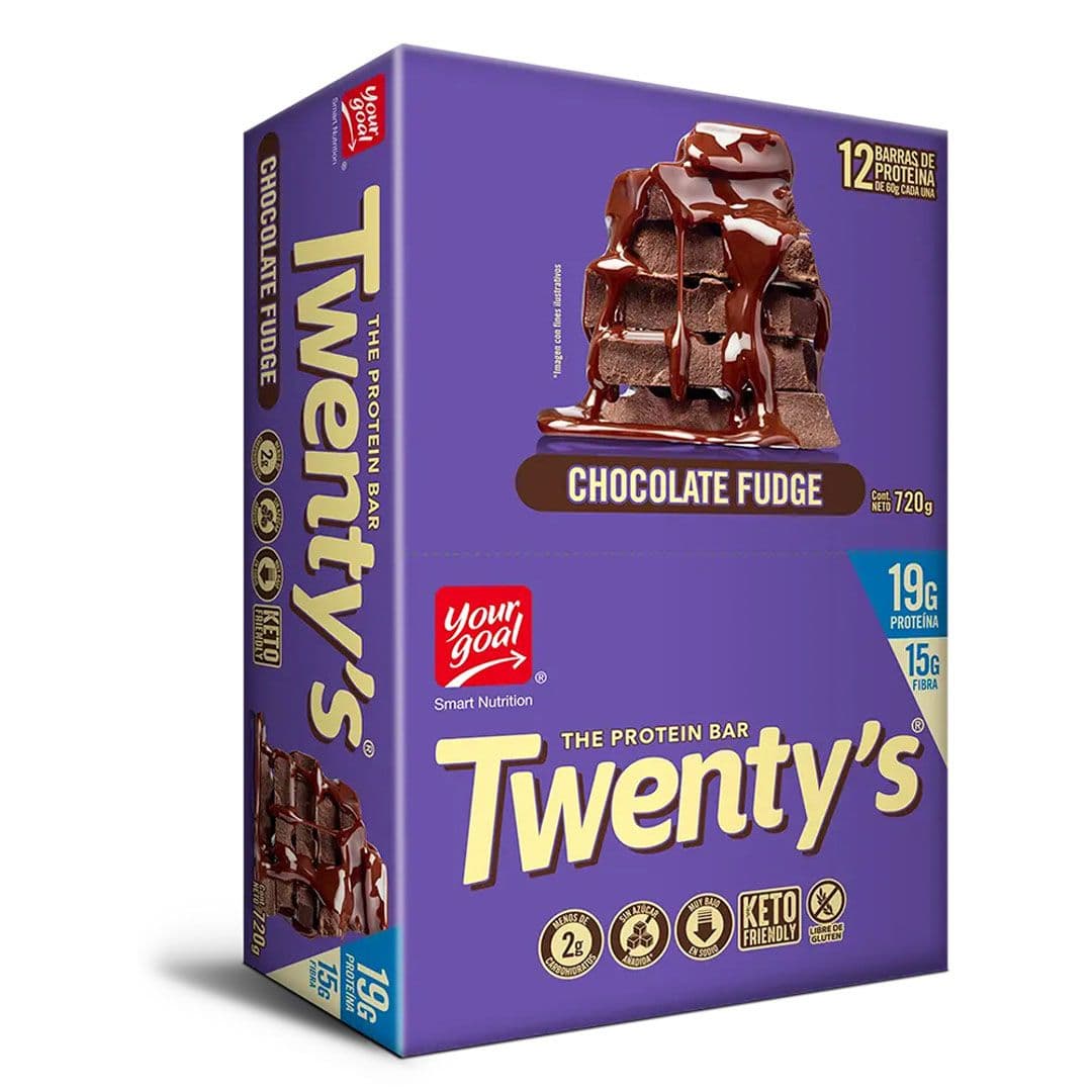 Barras de Proteína Twenty's Chocolate Fudge 60 grs (12 unidades)_1