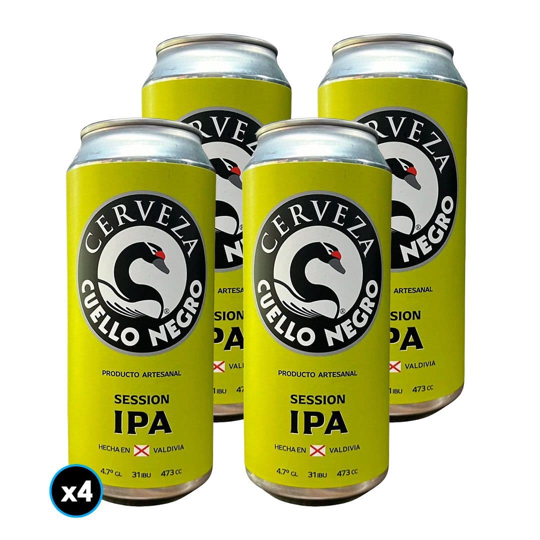 4x Cerveza Cuello Negro Ipa Session Lata 473cc_1