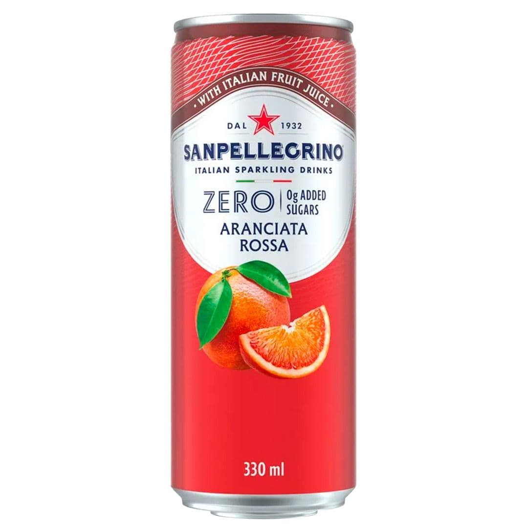 Agua San Pellegrino Aranciata Rosa sin Azúcar Lata 330cc _1