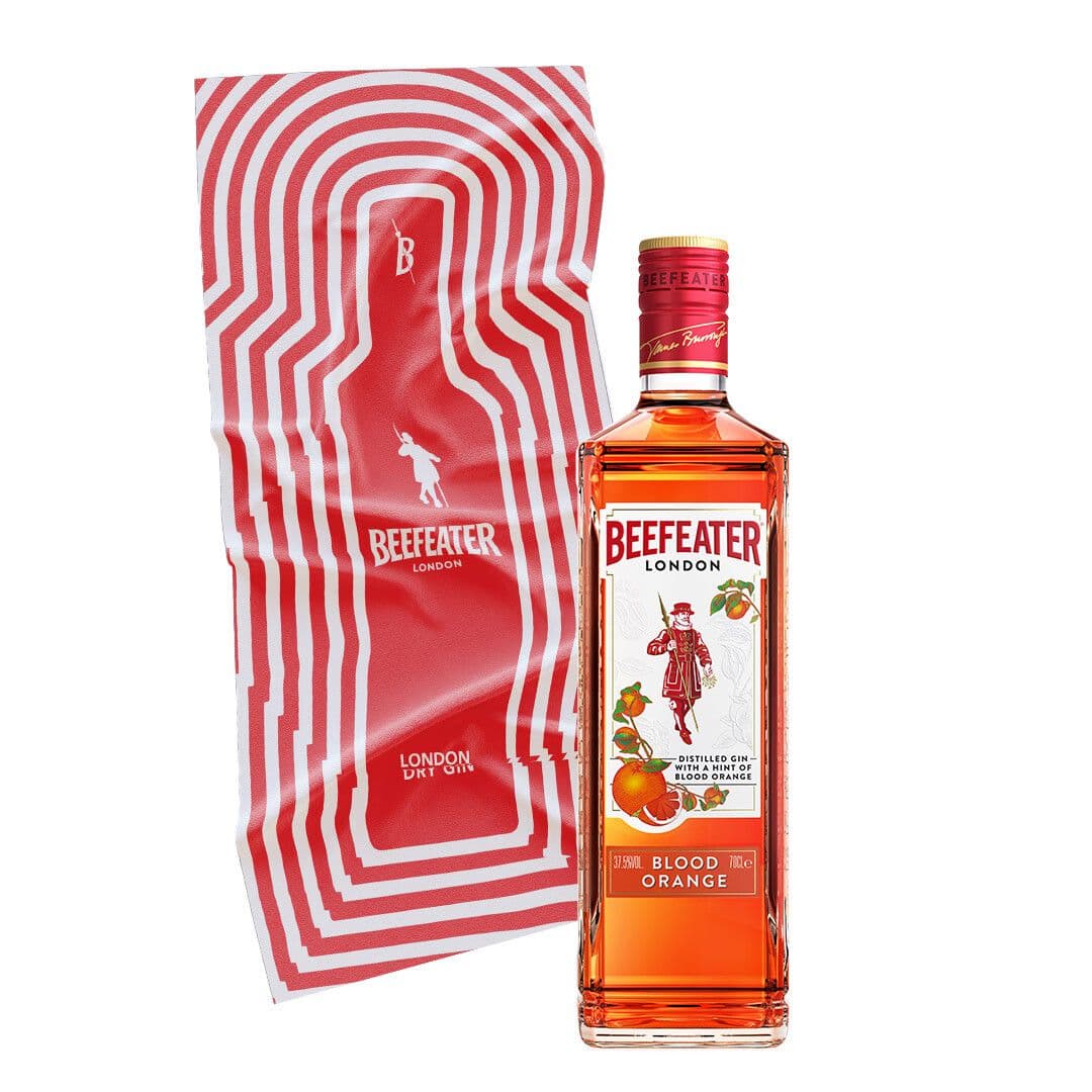 PACK BEEFEATER + TOALLA N°1: 1x Gin Beefeater Blood Orange 700cc 37.5° alc. + Toalla Beefeater _1