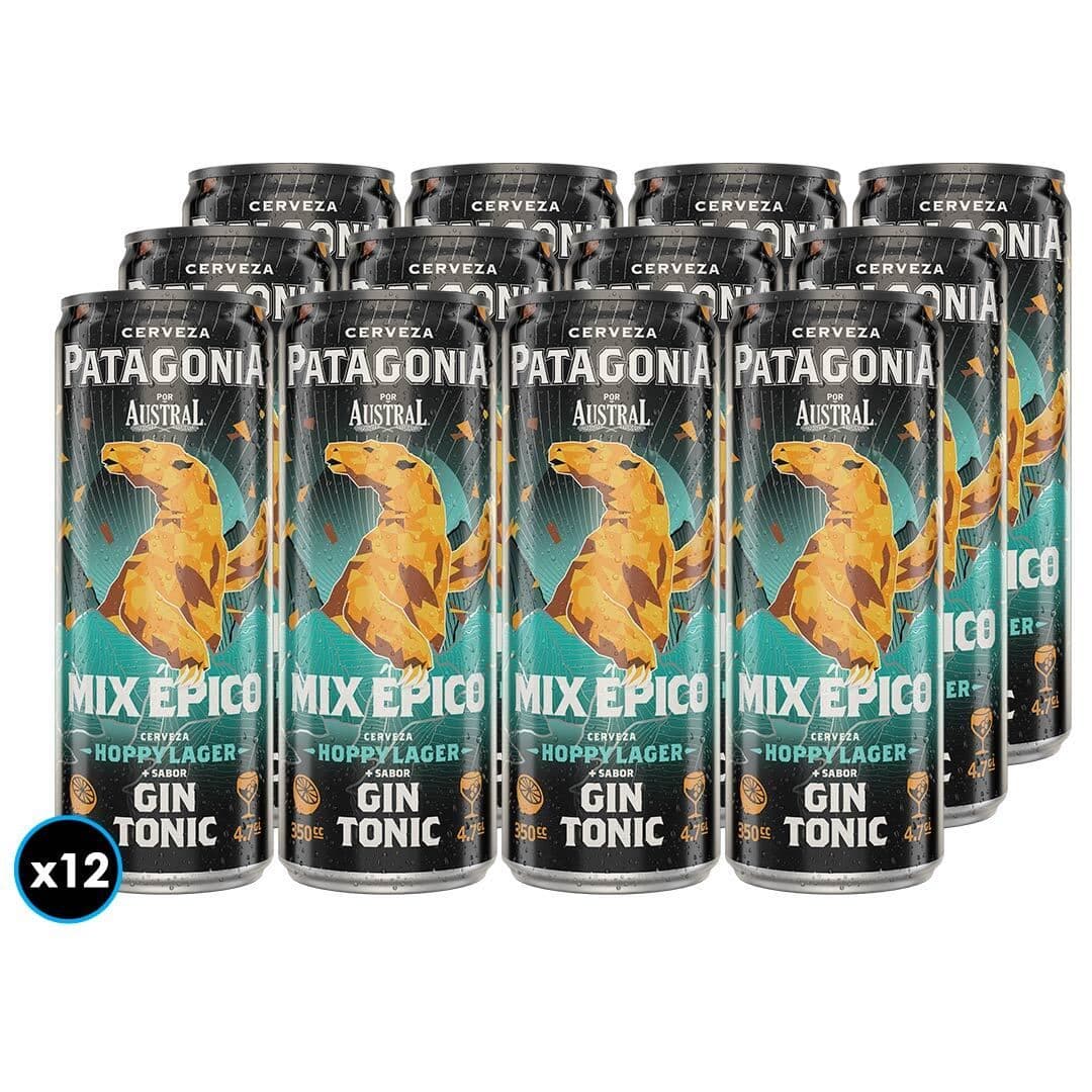 12x Cerveza Patagonia Hoppy Lager Gin Tonic en Lata 350cc_1