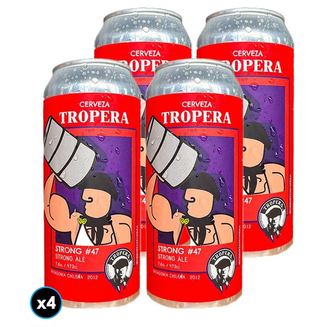 4x Cerveza Tropera Strong en Lata 473cc_1